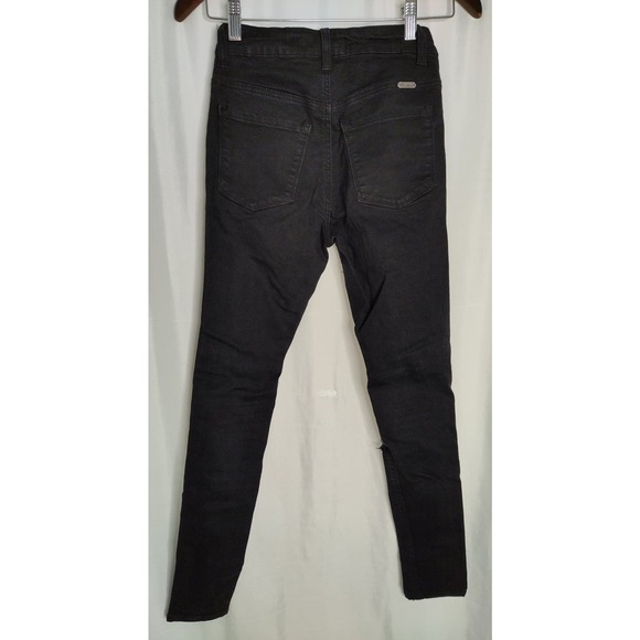 KanCan Distressed Destroyed Black Denim Skinny Jeans Size 24 high waisted - Picture 2 of 10